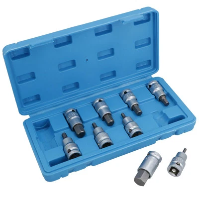 1/2" Drive Hex Key Bit Ratchet Socket Set 4mm - 17mm 9pc Hex Allen Alan TE739 - Image 1 of 4