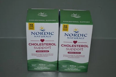 (2) Nordic Naturals Cholesterol Support Omega Blend, 60 Soft Gels, Exp. 02/27 - Image 1 of 3