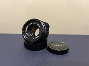 Minolta M-Rokkor 40mm f/2 Vintage Objektiv schwarz für M Mount mit Objektivdeckel Filter - Bild 1 von 9