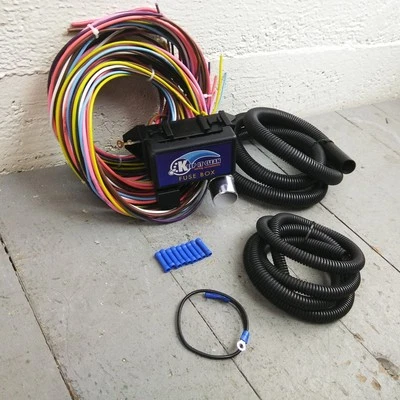 Sistema de chicote de fios Volvo Ultra Pro antigo 12 fusíveis ajuste retrô restauração<.program  - Imagem 1 de 4