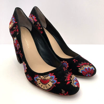 Loeffler Randall Sydnee Floral Heels Embroidery High Block Heel Pumps 9.5 B - Image 1 of 4