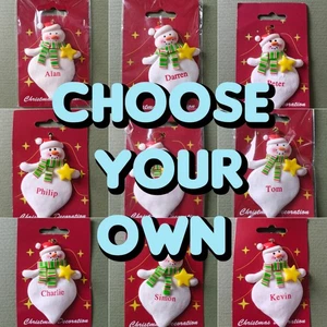 Nuovo Y2K Decorazione Natalizia da Appendere Personaggio Argilla Pupazzo di Neve Albero Uomo Nome Vintage - Foto 1 di 59