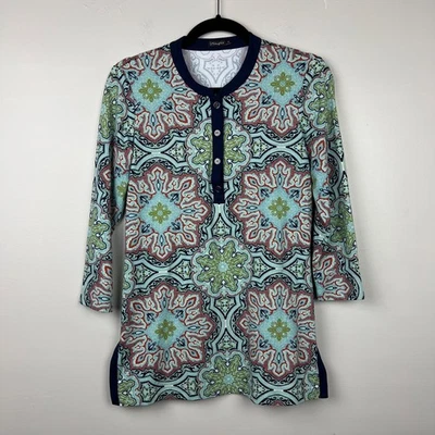 Top túnica manga 3/4 J. McLaughlin para mujer Catalina tela cachemira talla XS Foto 1 de 4