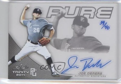 2014 Leaf Trinity Perfect Game Pure Auto Charcoal /40 Joe DeMers #PGP-JD1 Auto - Image 1 of 2