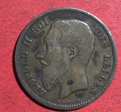 ¡50 céntimos de plata Bélgica 1899! ¡BIEN! Antigua moneda Bélgica! Foto 1 de 2
