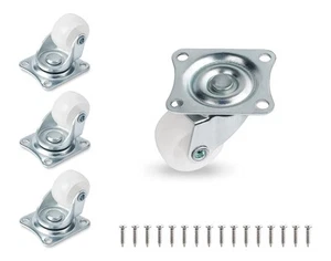 Set 4 Ruote per Ruote a Basso Profilo 1", Senza Ruote Rumore per Mobili con Po... - Foto 1 di 8