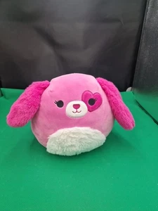 7 Inch Squishmallow Pink Dog With Love Heart - Picture 1 of 5