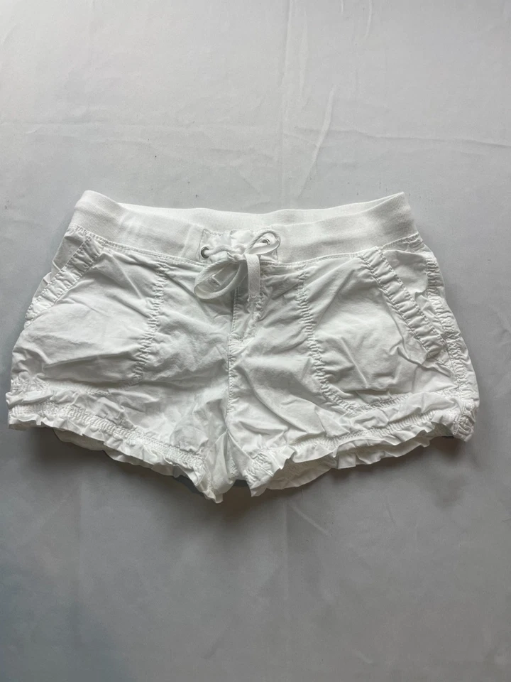 Pantalones cortos informales Style&co para mujer talla PS blancos con volantes dobladillo cordón Foto 1 de 4