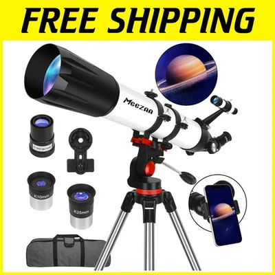 Portable 90mm Refractor Telescope for Outdoor Adventures - Image 1 of 4