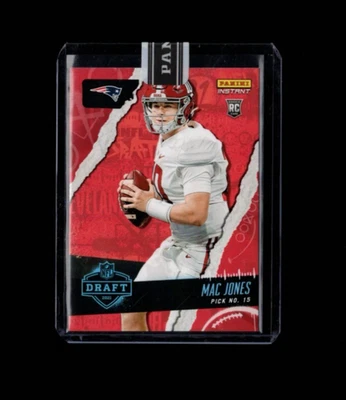 MAC JONES 2021 PANINI DRAFT NIGHT INSTANT RED ROOKIE PARALLEL LE #25/25 - Image 1 of 2