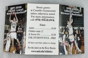 CBK Massachusetts UMASS Lowell 1999-2000 Men’s& Women’s Basketball Schedule - Picture 1 of 2
