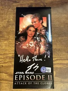 Biglietto film certificato Ewan McGregor auto ""Hello There"" Star Wars Episodio II - Foto 1 di 2