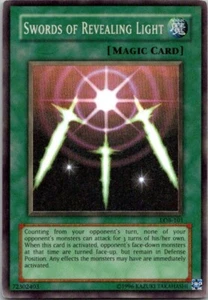 Swords of Revealing Light LOB-101 Holo Yugioh DM Creased - Picture 1 of 2