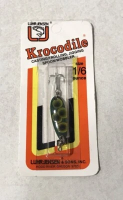 LUHR JENSEN COCODRILO CHARCO PUNTO RANA CUCHARA PLANTILLA 1/6 oz SEÑUELO RARO EE. UU. NUEVO DE COLECCIÓN Foto 1 de 4