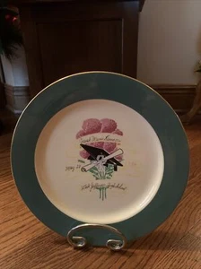ANTIQUE 1956 10" Dia. WEST JEFFERSON HIGH SCHOOL GRADUATION PLATE-HARVEY, LA - Picture 1 of 6