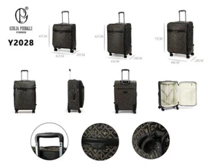 Gulia Pieralli exclusiv 3er Set Reise Koffer Kunstleder monogram Avant 360 Räder - Bild 1 von 6