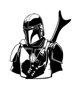 The Mandalorian Star Wars Stencil for Painting – Reusable Airbrush Stencil333333 - Picture 1 of 1