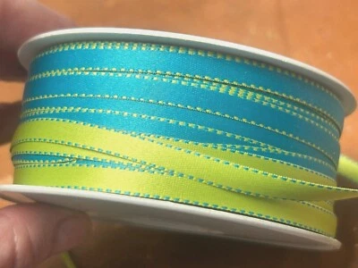 винтажная атласная вискоза 1/4 дюйма лента 1 ярд сделано во Франции - Изображение 1 из 4