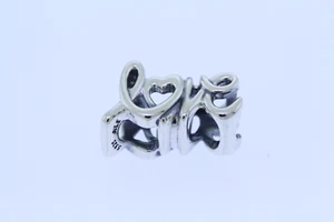 Nuevo Pandora Plata Esterlina Manuscrito Amor Dije 793055C00 - Imagen 1 de 9