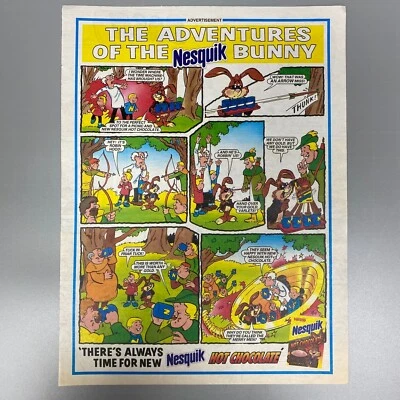Nesquik Petit Lapin Chaud Chocolat Bd Strip 1997 Vintage Rétro - Photo 1/4