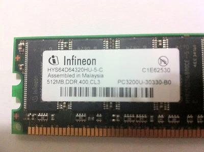 512 MB RAM, DDR, PC3200 - Image 1 of 3