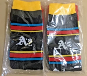 ATHLETICS A’s SGA Asian American Pacific Islander Night SOCKS 2 PAIRS Brand NEW - Picture 1 of 2