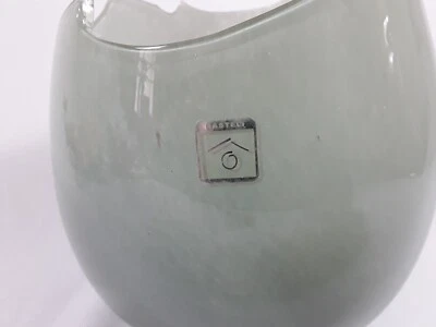 Rasteli Art Glass Vase Modernist Organic Design Uneven Rim NOT BROKEN - Image 1 of 4