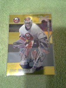 2001-02 BAP Signatures RICK DIPIETRO Gold Autograph New York Islanders