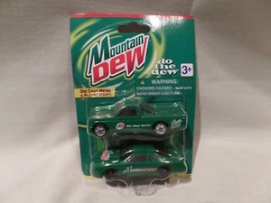 MOUNTAIN DEW PICK UP TRUCK & CAR-1990'S GOLDEN WHEEL 1:64 SCALE DIECAST VEHICLES - Picture 1 of 5