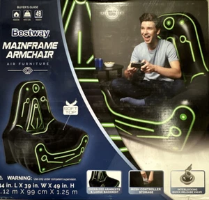 Gaming Stuhl Bestway bequemer aufblasbarer Liegestuhl für Kinder/Erwachsene grün - Bild 1 von 3