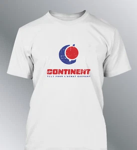 tee shirt magasin Continent supermarche hypermarche vintage aspect usé - Foto 1 di 3