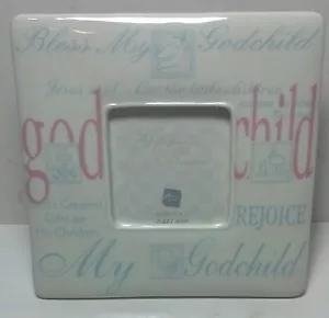 Russ Berrie for GIRLGodchild Gifts from Heaven (pink)Godparent porcelain frame   - Picture 1 of 6