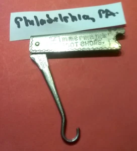 (pgasteelers1)Vintage shoe, boot or button Hook- Philadelphia, PA. Zimmerman's🌠 - Picture 1 of 9