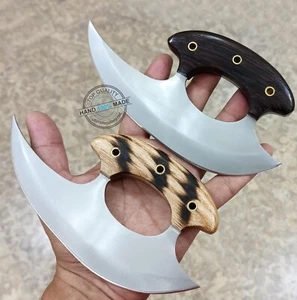 2 pcs of Custom Hand Made Beautiful J2 stainless steel ULU Knife (2494) - Picture 1 of 6