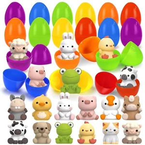 Prefilled Easter Eggs with Finger Puppets for Easter Basket Stuffers Fillers,... - Picture 1 of 8