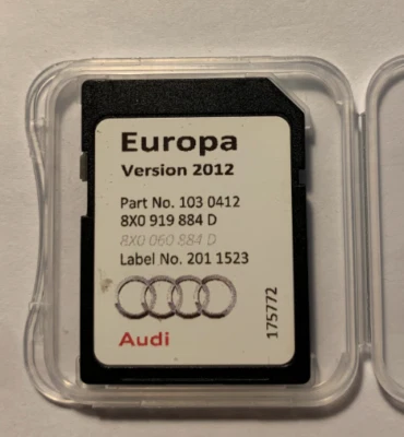 Genuine Audi A1 A6 A7 Q3 RMC Maps Sat Nav SD Card 2012 8X0919884D - Image 1 of 4