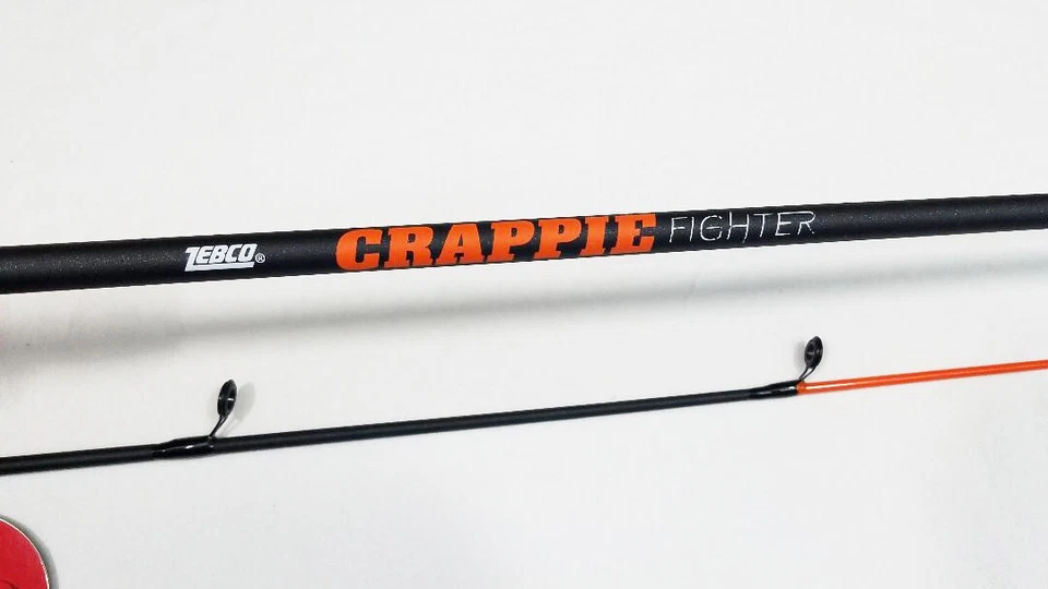 ZEBCO CRAPPIE FIGHTER 10' ROD ONLY  POLE CRFFS102LA-ROD  ORANGE/BLACK - Image 1 of 4