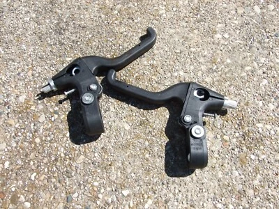 Power Old School Used Resin Three Finger Brake L/R Levers, Black - Image 1 of 2