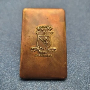 Antique Advertising Pocket Mirror Bullocks Suprema Regnat Qualitas LA 1920's  - Bild 1 von 5