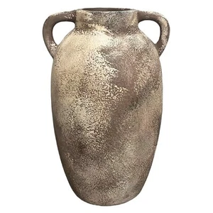 9.8 Inch Rustic Ceramic Farmhouse Vase Large Terra Cotta Flower Vase Decor - Picture 1 of 7