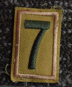 Boy Scout Troop Unit Number "7" Green Tan Uniform Shirt Patch BSA MW422 - Picture 1 of 4
