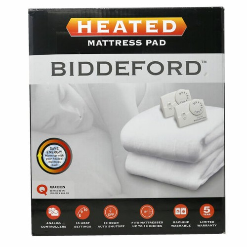 Biddeford Blankets Polyester Electric Heated Mattress Pad with Analog Queen  for sale online | eBay