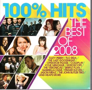 100% Hits - Best of 2008 2CD - Katy Perry Flo Rida Coldplay Veronicas Gyroscope - Picture 1 of 2