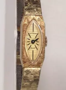 VTG Wittnauer Geneve Womens Manual Wind 10K RGP Gold Tone Watch & GF Band Works - Picture 1 of 5