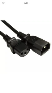 Power Extension Cable IEC Kettle Male to Female UPS Lead C13 - C14 - Picture 1 of 5