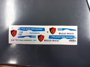 FRG24 decals adesive plastificate 1:24 NO AD ACQUA Alfa romeo 156 Albania POLICE - Foto 1 di 1