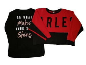 Justice Girls Lot Of 2 Long Sleeve Sweatshirts Size 14/16 - Picture 1 of 18