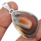 Natural Botswana Agate 925 Sterling Silver Pendant Jewelry CP24612