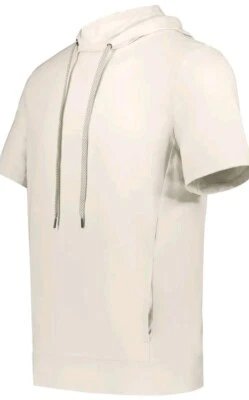 Holloway Men's Ventura Soft Knit Short Sleeve Hoodie Color Birch Large FreeShipp - Image 1 of 4