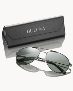 Bulova Annapolis Aviator Sunwear Sunglasses Unisex Gunmetal - Picture 1 of 19
